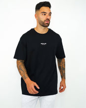 Load image into Gallery viewer, Oversize Black T-shirt Embossed Print