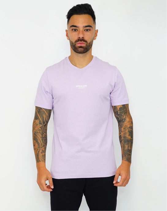 Regular Purple T-shirt  Embossed Print