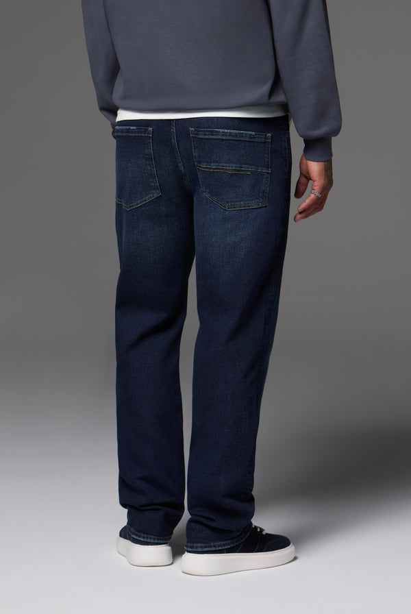 Relaxed Fit Jeans Washed Dark Blue