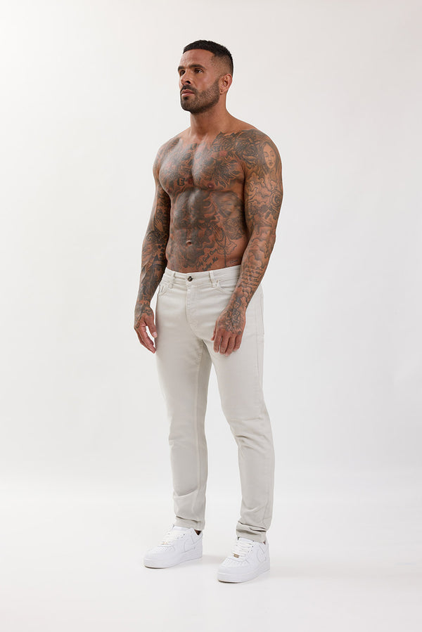 Slim Fit Jeans Light Grey - Emolos