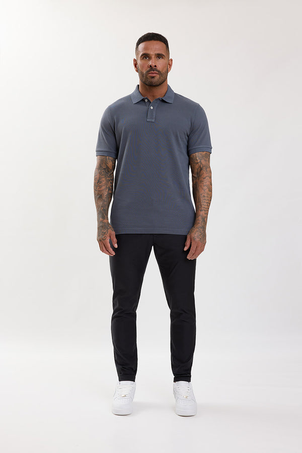 Premium Pique Polo Shirt Dark Grey - Emolos