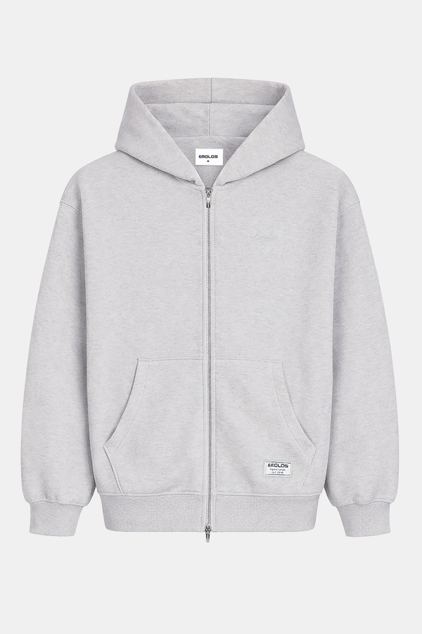Craft Zip Up Hoodie Light Grey