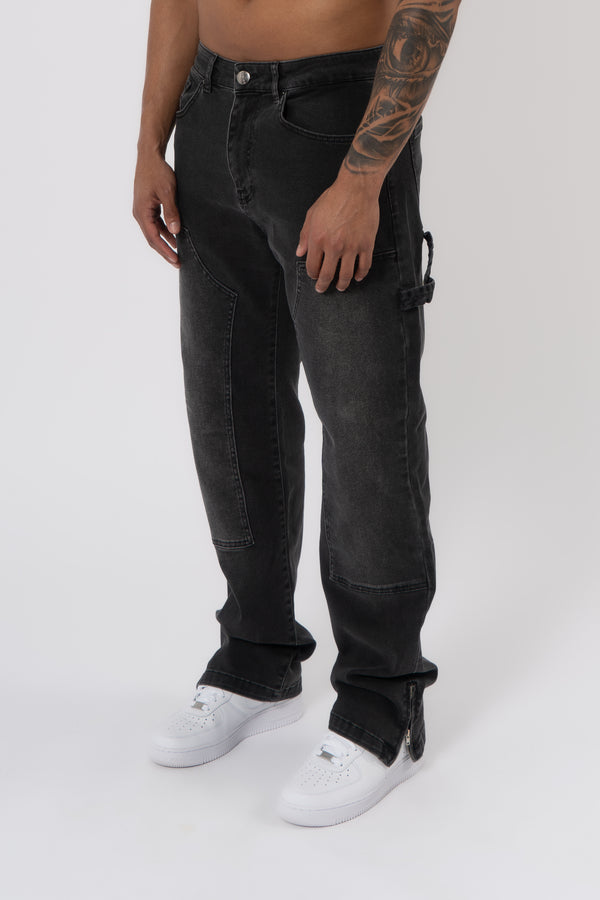 Carpenter Denim Washed - Black - Emolos