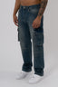 Cargo Jeans Washed - Light Blue