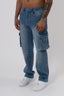 Cargo Jeans Washed - Light Blue