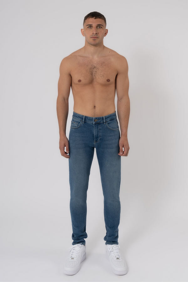 Slim Fit Jeans Washed -  Light Blue - Emolos