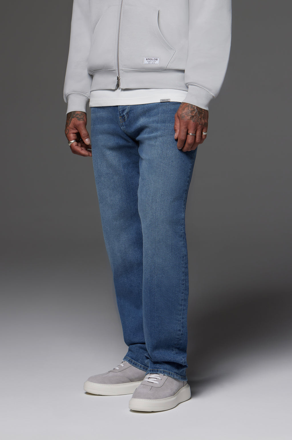 Relaxed Fit Jeans Washed Light Blue