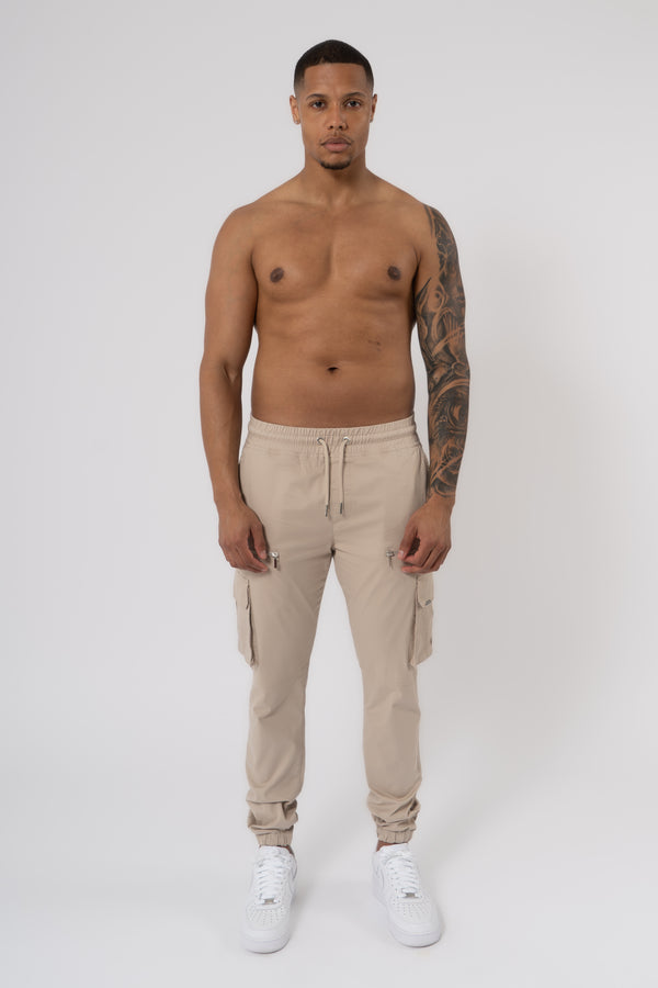 V2 Zip Details Cargo Pants - Light Grey - Emolos