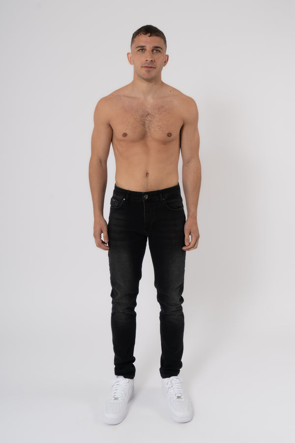 Slim Fit Jeans Washed - Grey - Emolos