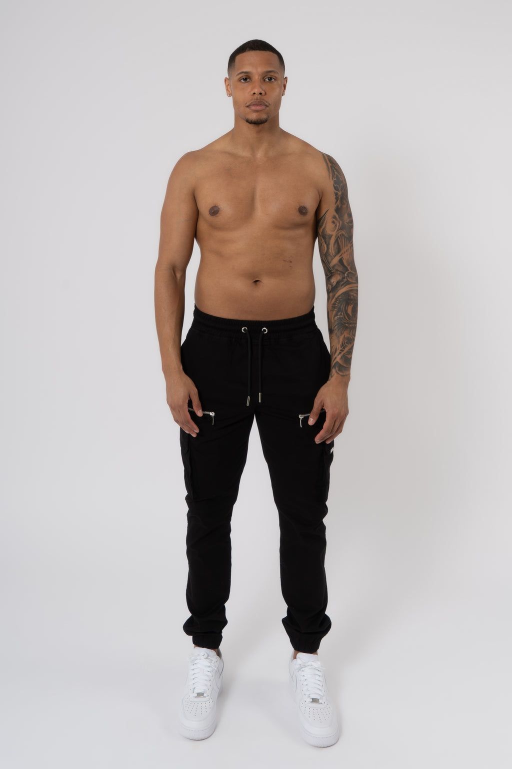 V2 Zip Details Cargo Pants - Light Grey - Emolos