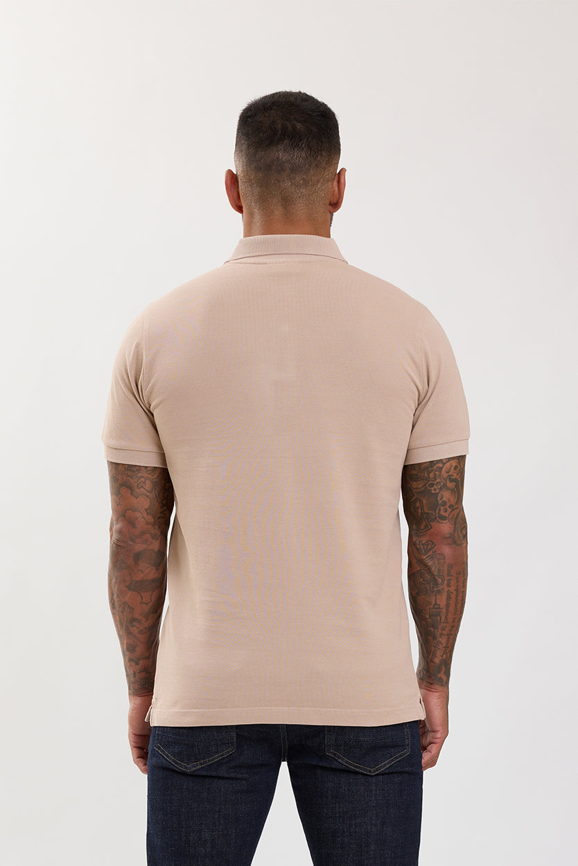 Premium Pique Polo Shirt Sand - Emolos