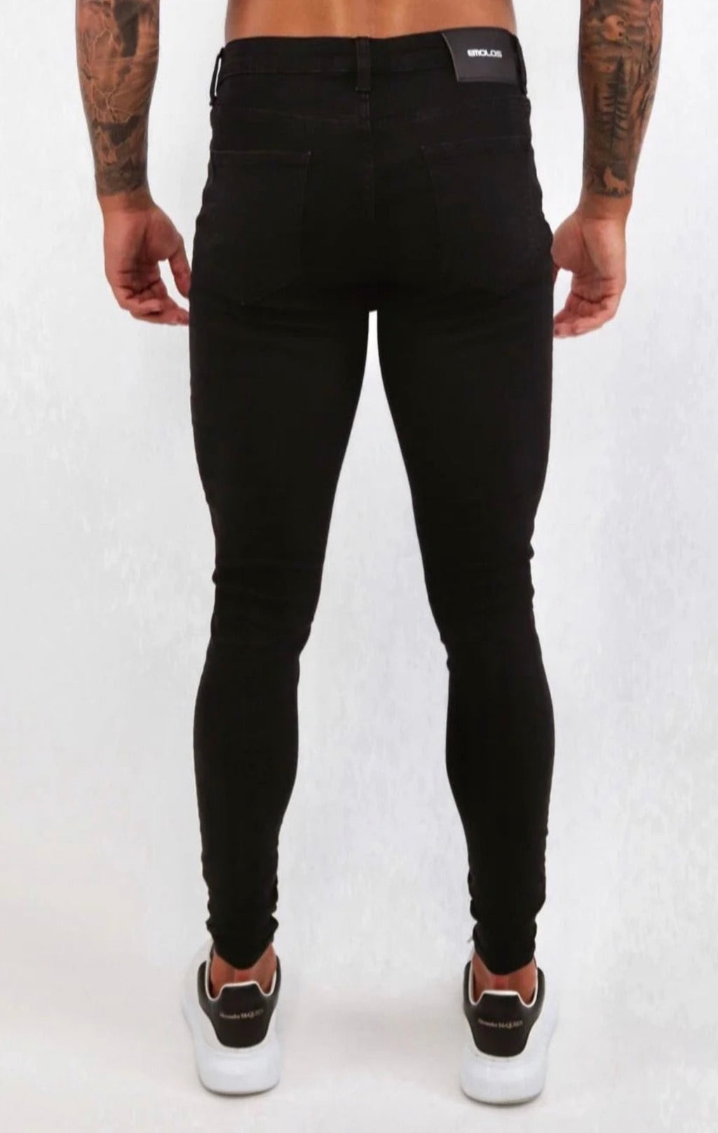 Spray on Jeans Black Ripped - Emolos