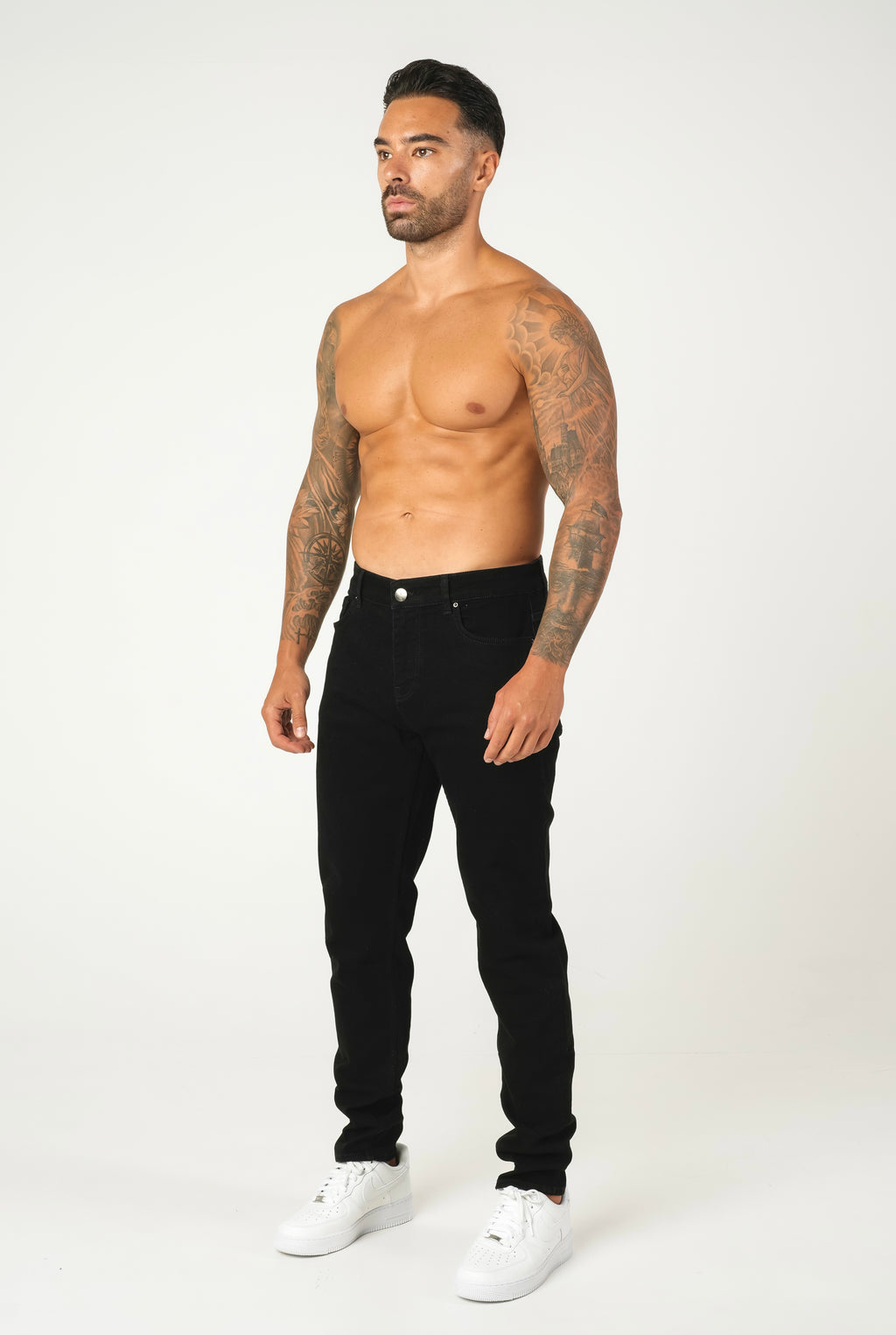Slim Fit Jeans Washed -  Black - Emolos