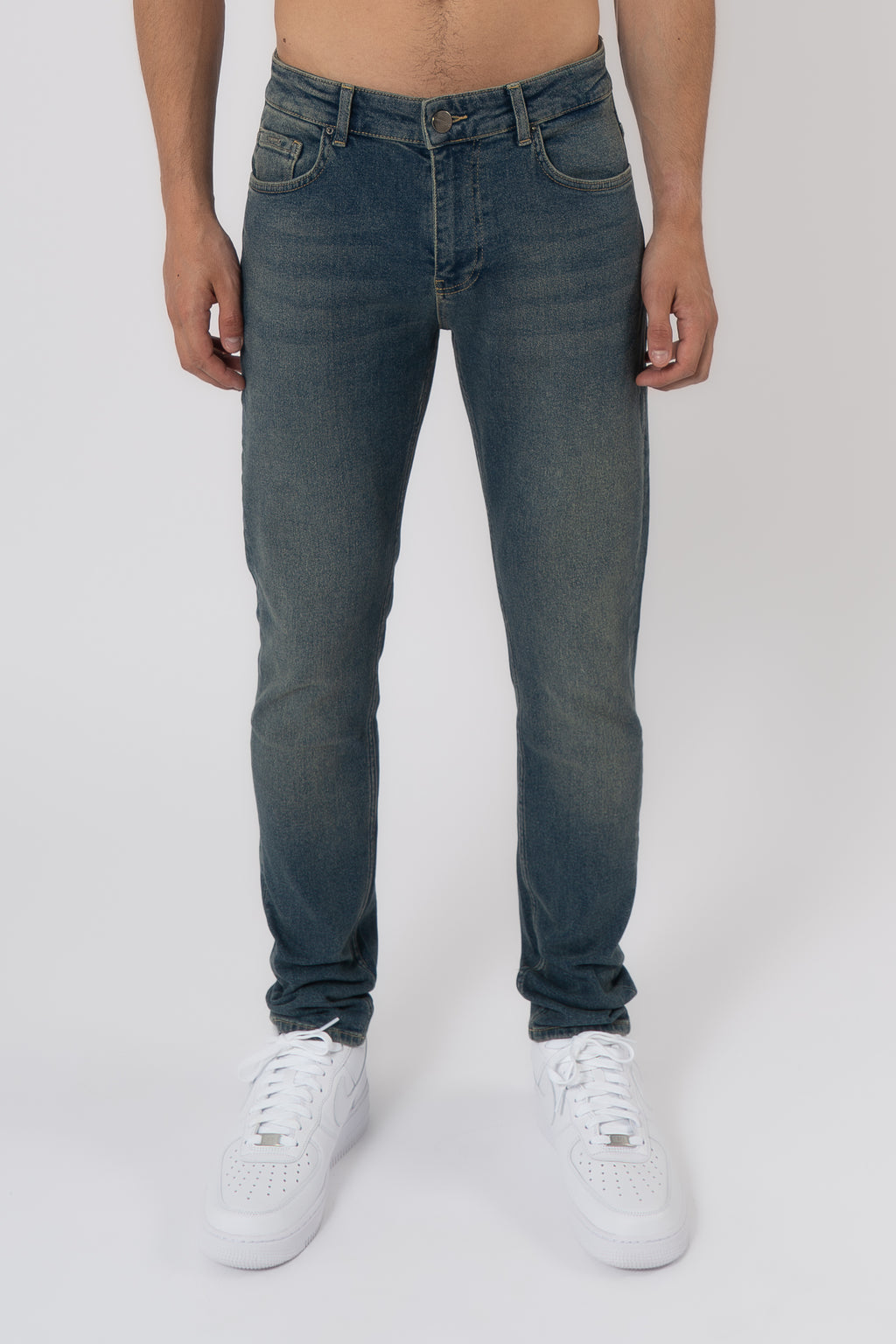 Slim Fit Jeans Washed - Grey - Emolos