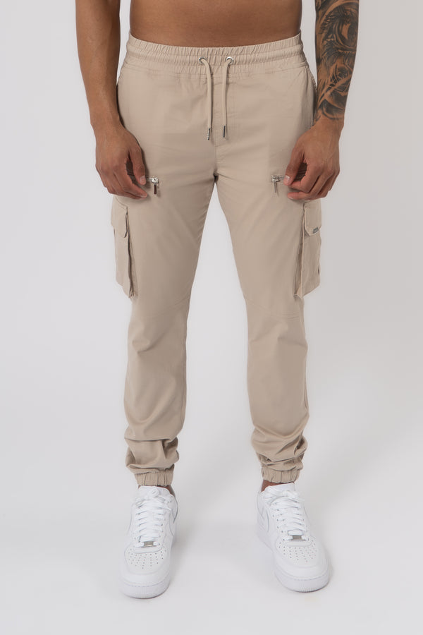 V2 Zip Details Cargo Pants - Light Grey - Emolos