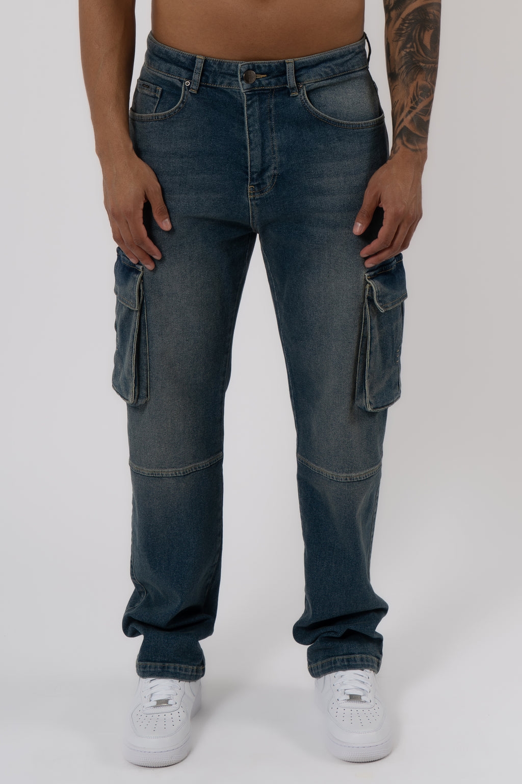 Cargo Jeans Washed - Stone Blue - Emolos