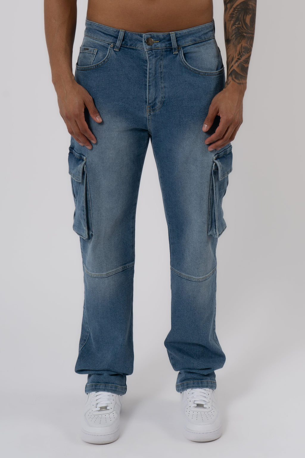 Cargo Jeans Washed - Stone Blue - Emolos