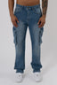 Cargo Jeans Washed - Stone Blue