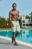 Slim Fit Denim Shorts Light Grey - Emolos