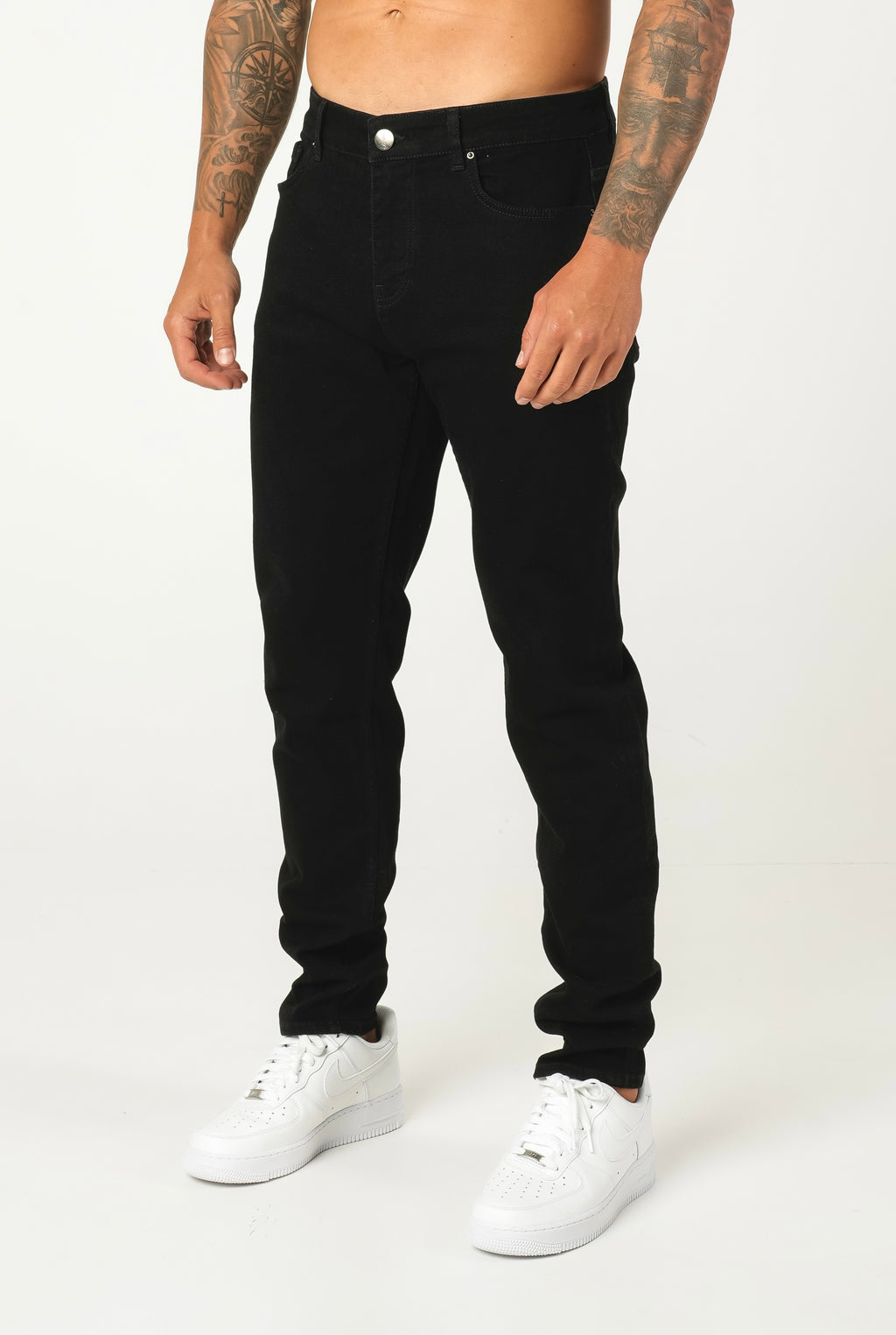 Slim Fit Jeans Washed -  Black - Emolos