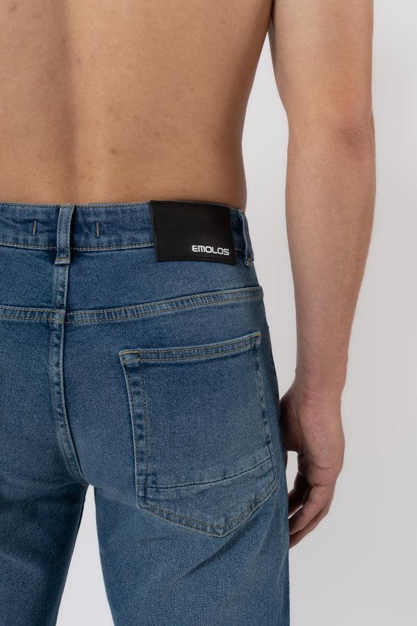 Slim Fit Jeans Washed -  Light Blue - Emolos