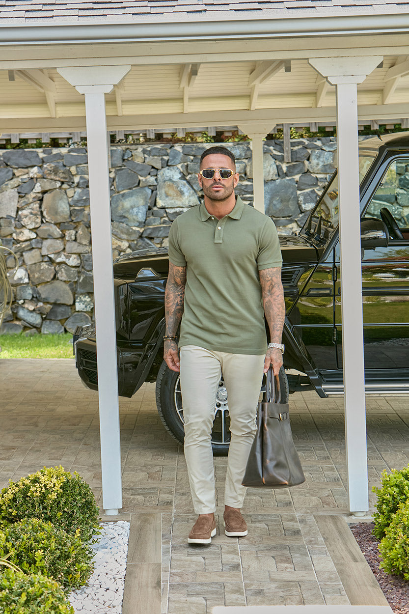 Slim Fit Chino Trousers Soft Sand - Emolos