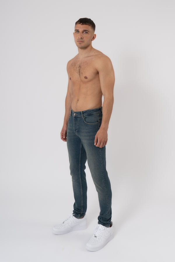 Slim Fit Jeans Washed - Grey - Emolos
