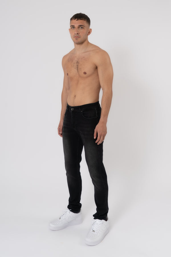 Slim Fit Jeans Washed - Grey - Emolos