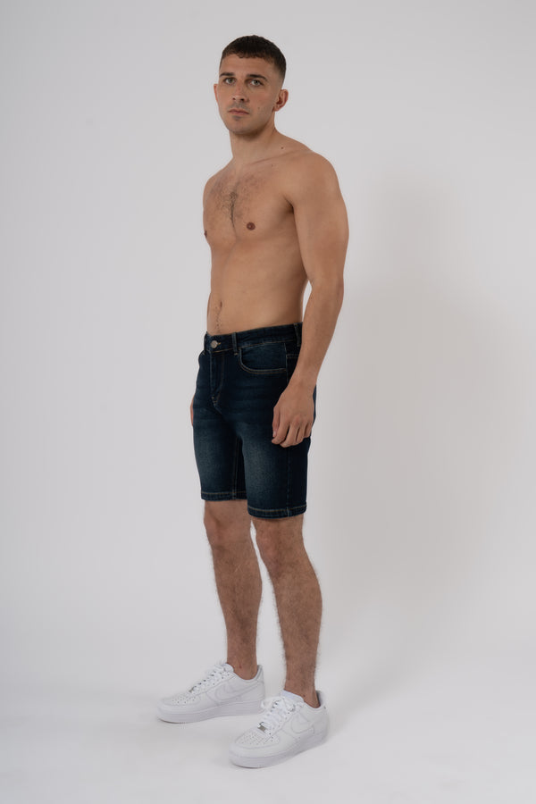Denim Short Washed - Dark Blue - Emolos