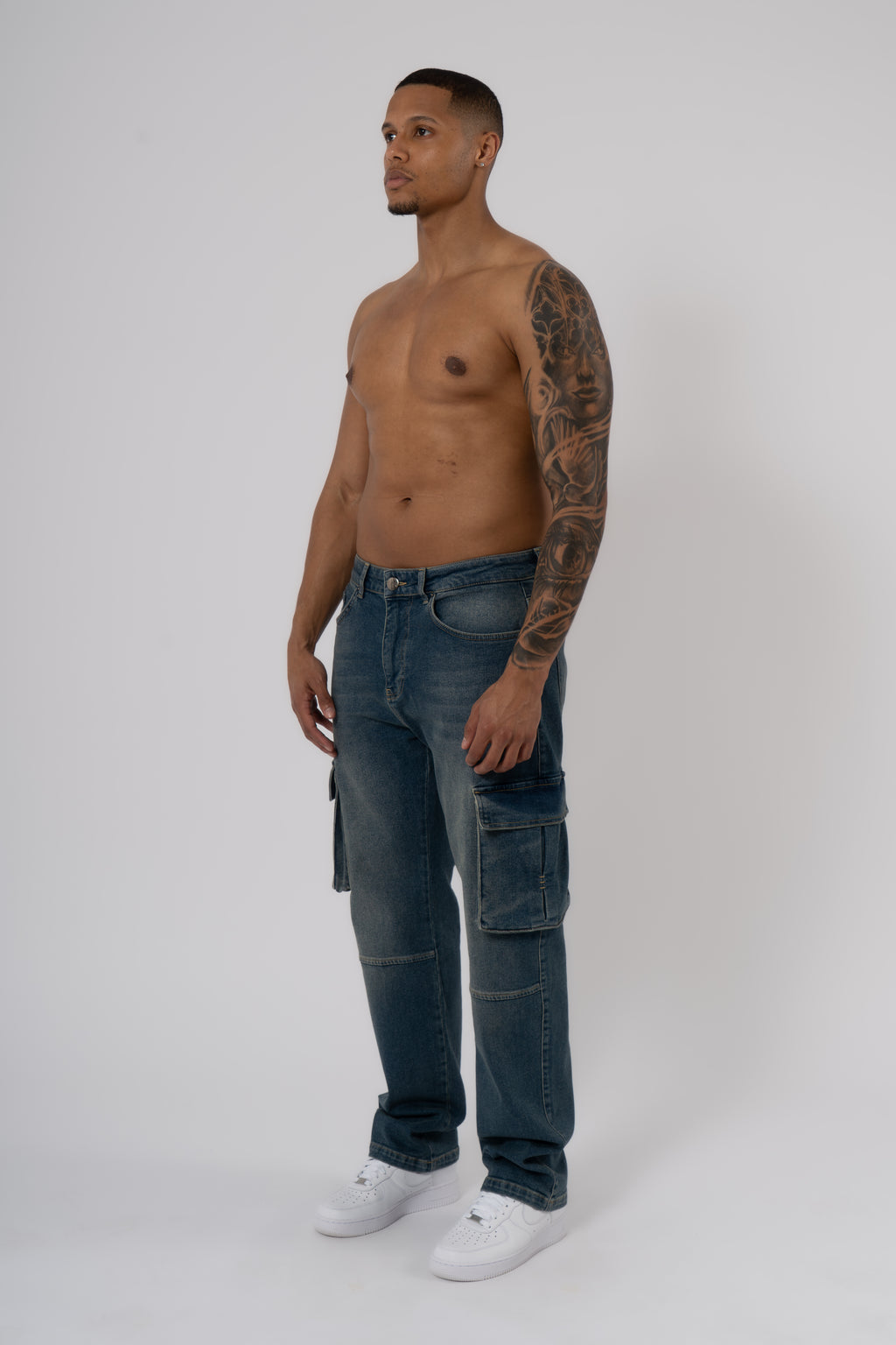 Cargo Jeans Washed - Stone Blue - Emolos
