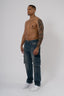 Cargo Jeans Washed - Stone Blue