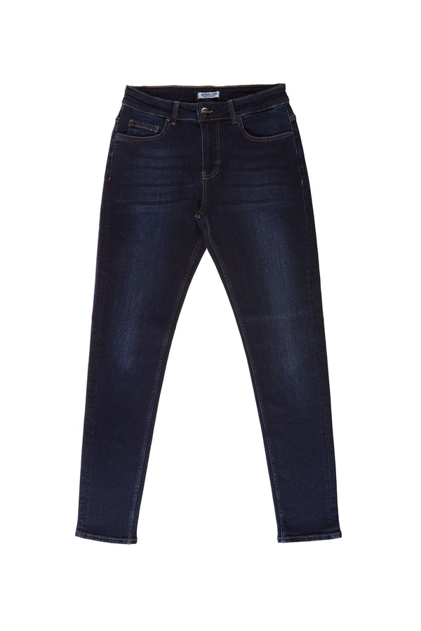Slim Fit Jeans Washed -  Dark Blue - Emolos