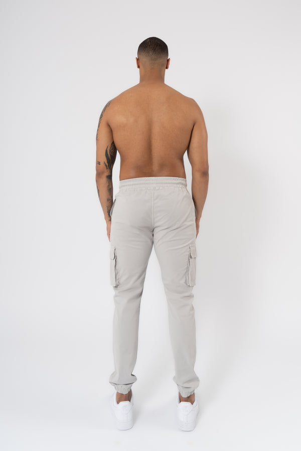 V2 Zip Details Cargo Pants - Light Grey - Emolos