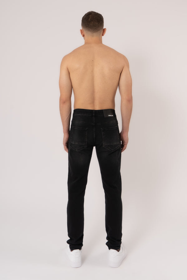 Slim Fit Jeans Washed - Grey - Emolos