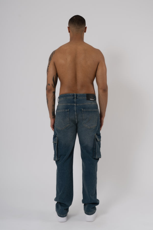 Cargo Jeans Washed - Stone Blue - Emolos