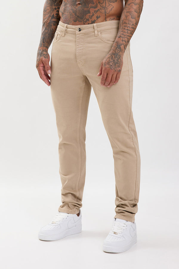 Slim Fit Jeans Beige - Emolos