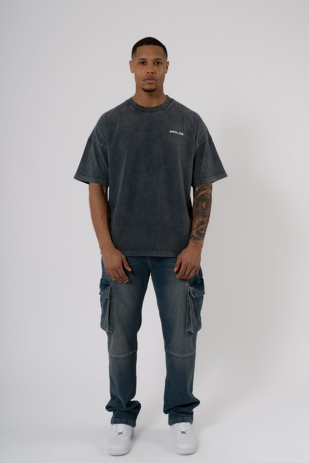Cargo Jeans Washed - Stone Blue - Emolos