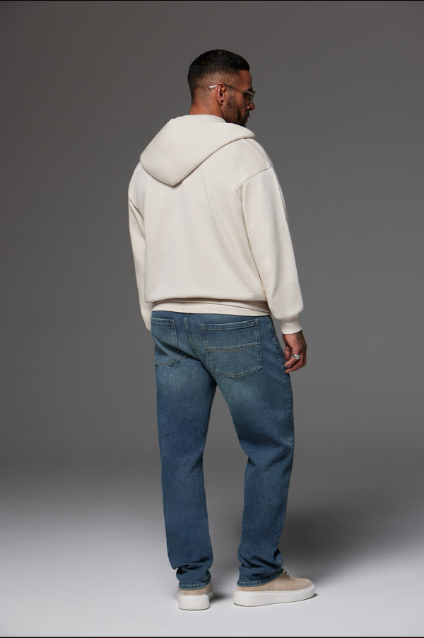 Relaxed Fit Jeans Washed Stone Blue