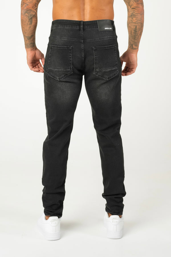 Slim Fit Jeans Washed - Grey - Emolos