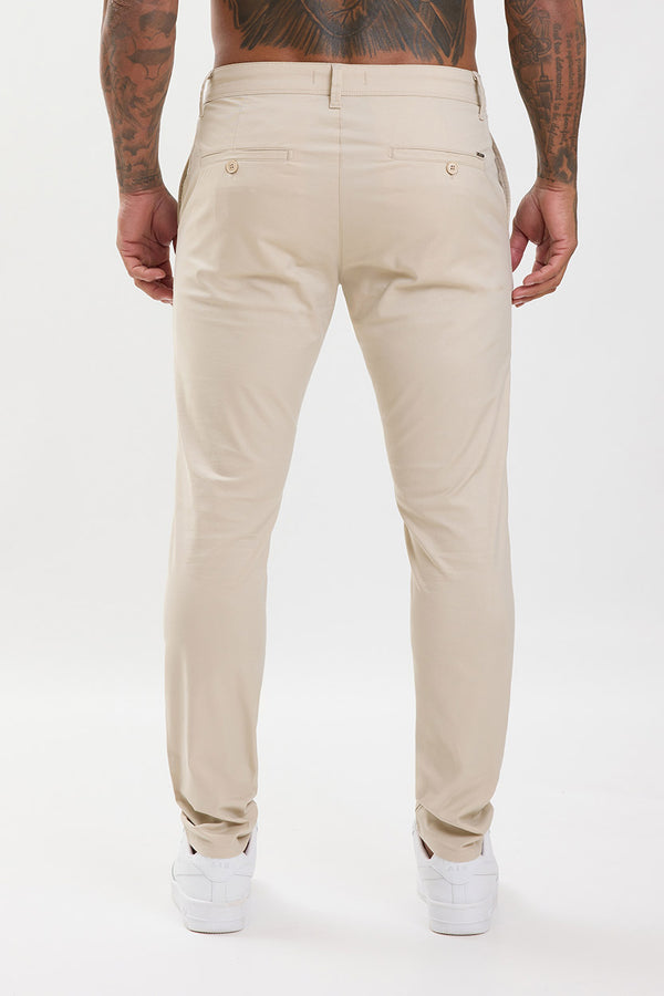 Slim Fit Chino Trousers Soft Sand - Emolos