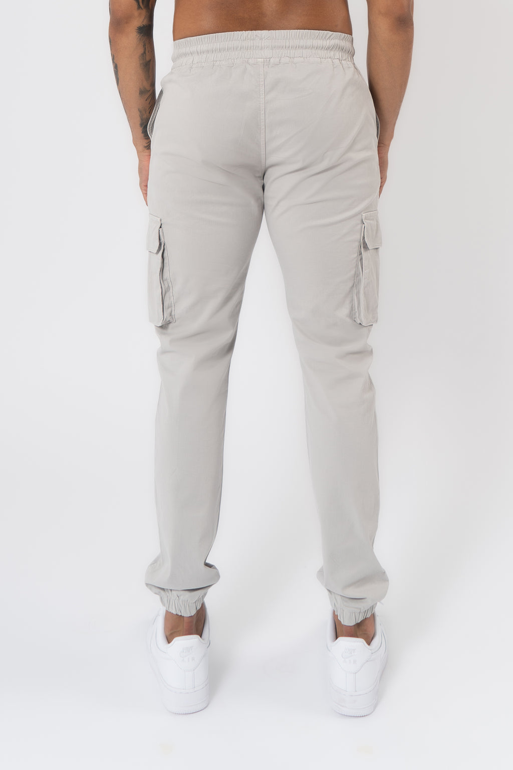 V2 Zip Details Cargo Pants - Light Grey - Emolos