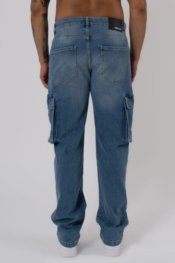 Cargo Jeans Washed - Stone Blue - Emolos