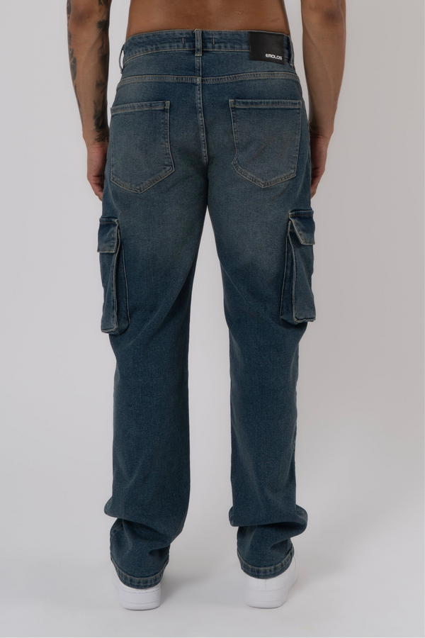 Cargo Jeans Washed - Stone Blue - Emolos