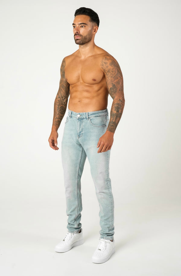 Slim Fit Jeans Washed -  Ice Blue - Emolos
