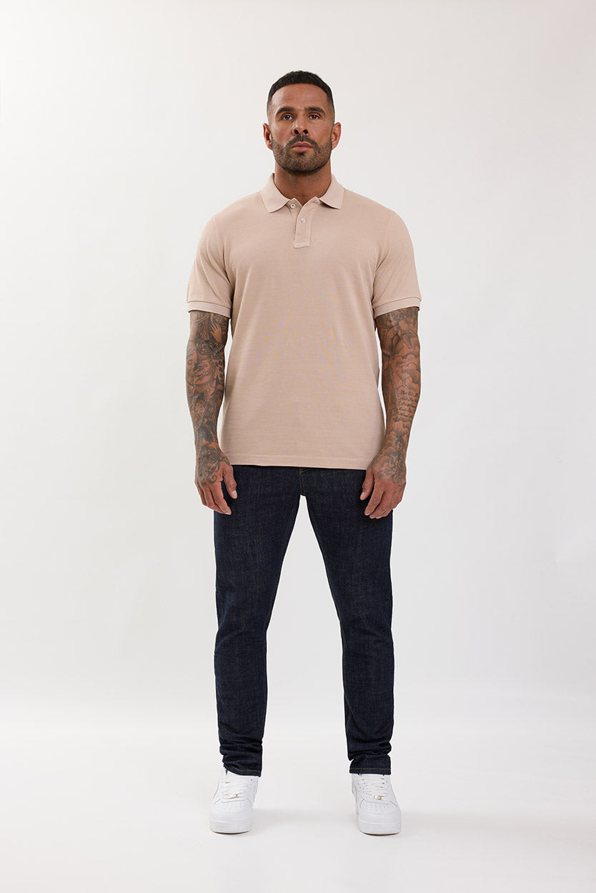 Premium Pique Polo Shirt Sand - Emolos