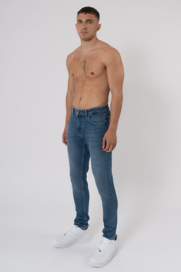 Slim Fit Jeans Washed -  Light Blue - Emolos