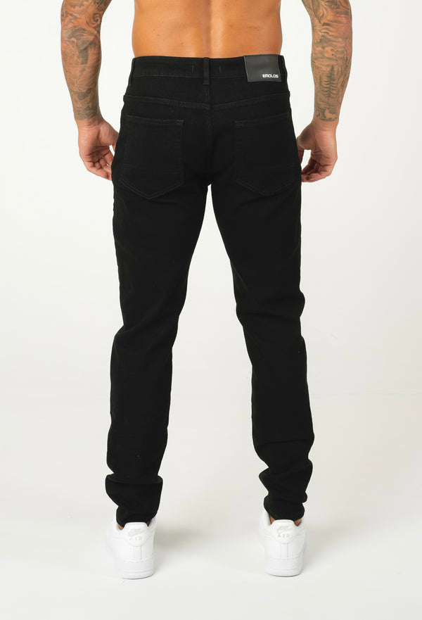 Slim Fit Jeans Washed -  Black - Emolos