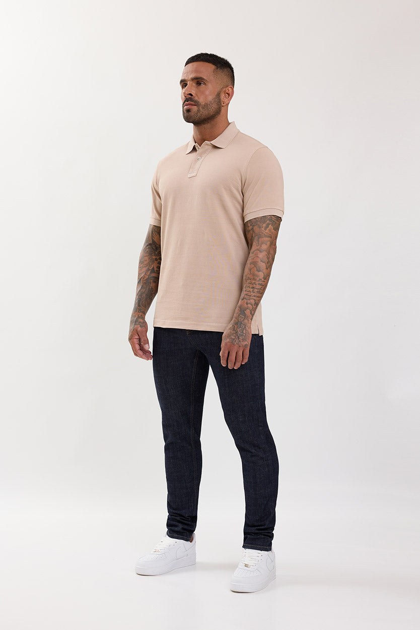 Premium Pique Polo Shirt Sand - Emolos