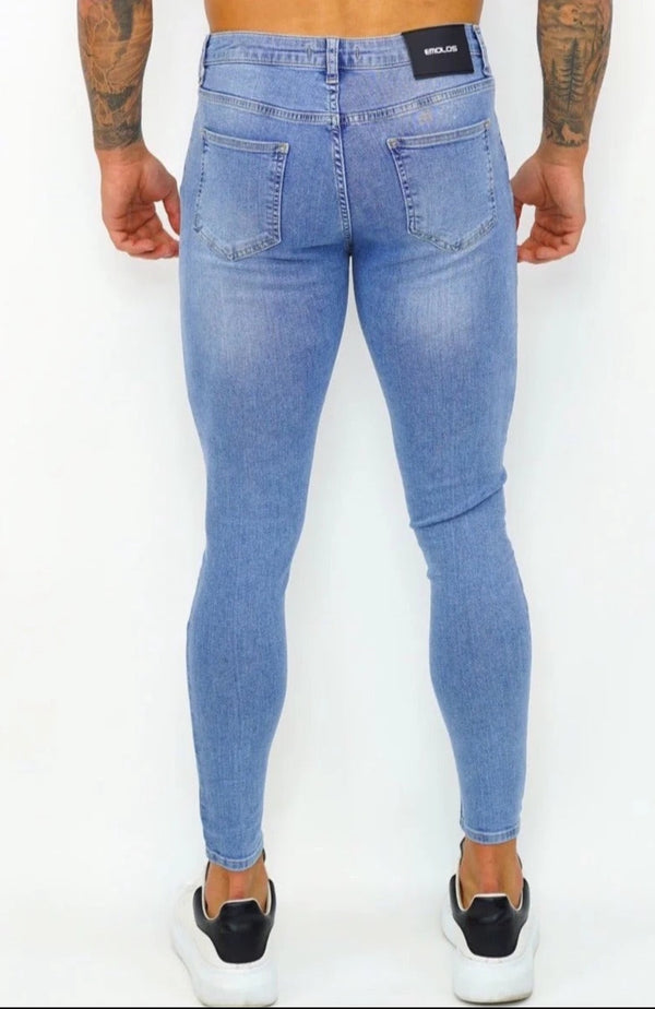 Spray on Jeans Light Blue Ripped - Emolos