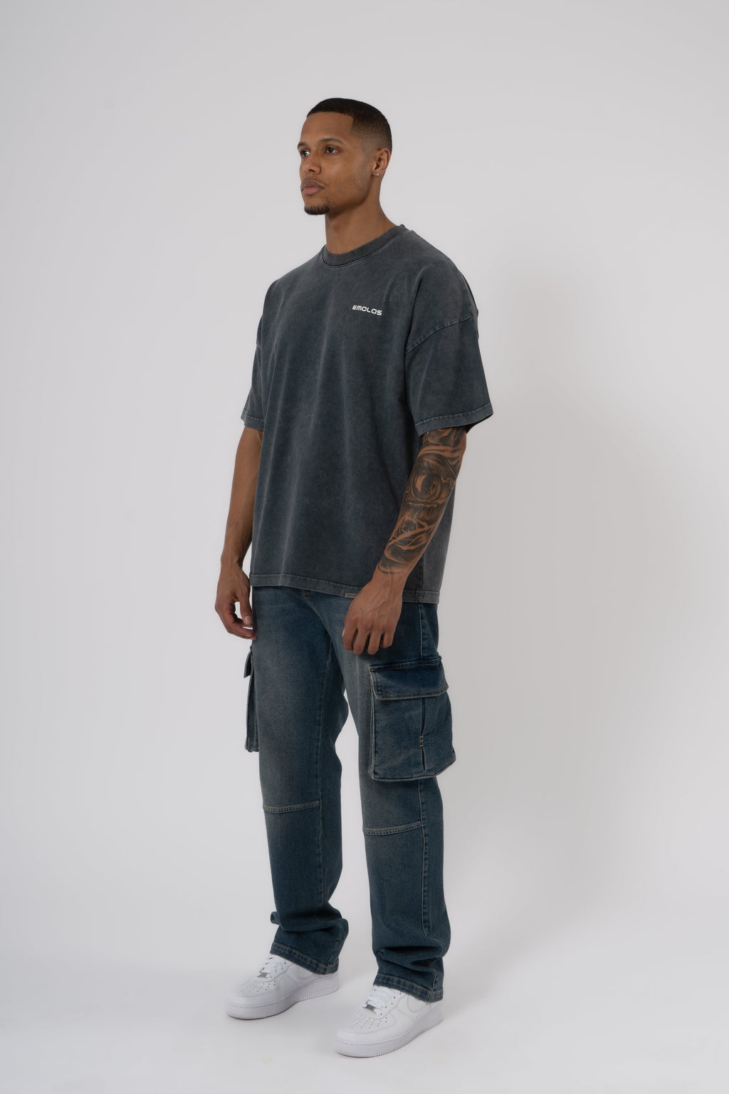 Cargo Jeans Washed - Stone Blue - Emolos